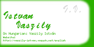 istvan vaszily business card